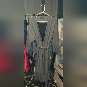 Shein Long Gray/black Coat